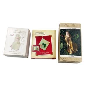 Hallmark Gentle Lullaby, Angel Of Inspiration, Our Love Story Keepsake Ornaments